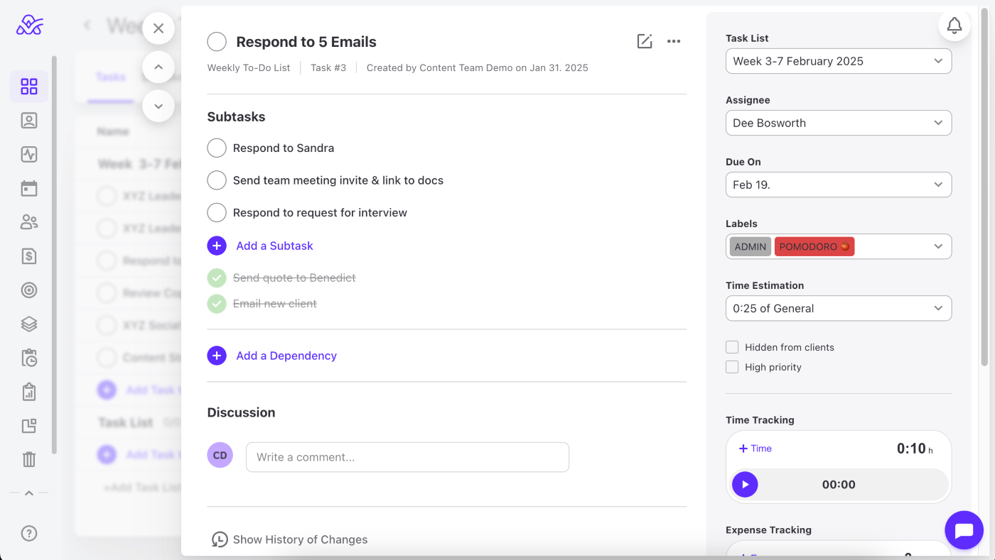 pomodoro technique in task management example 2