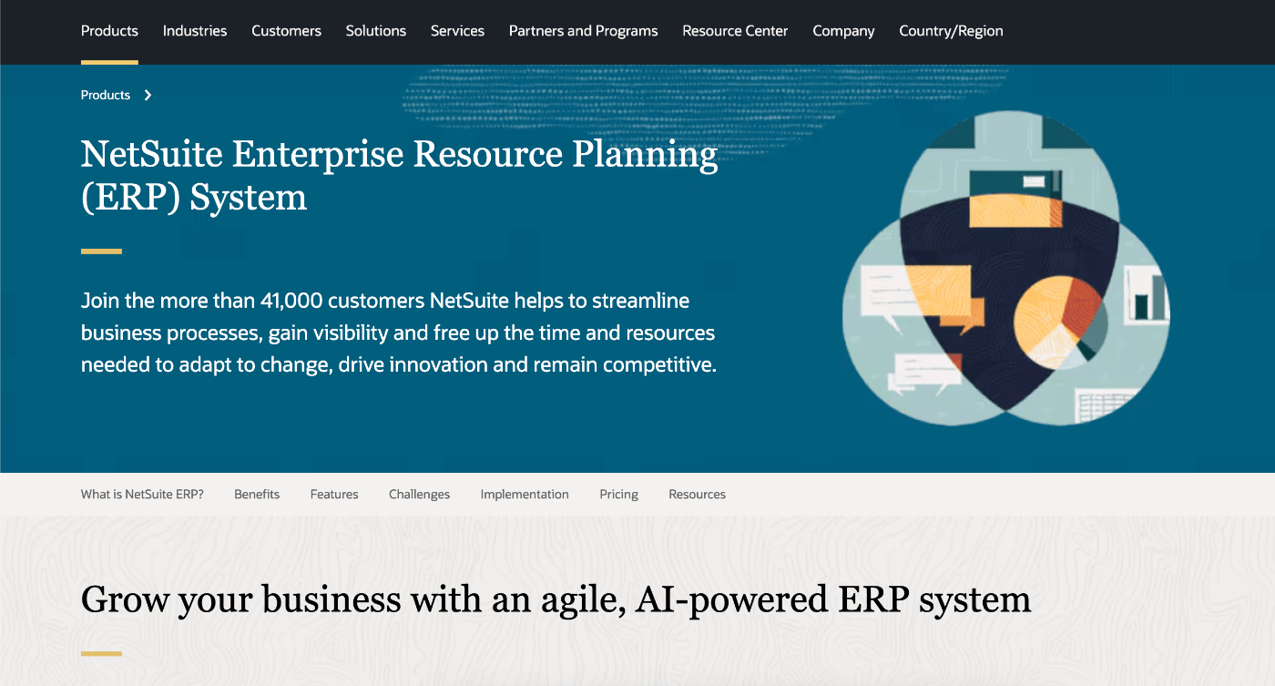 oracle netsuit erp homepage