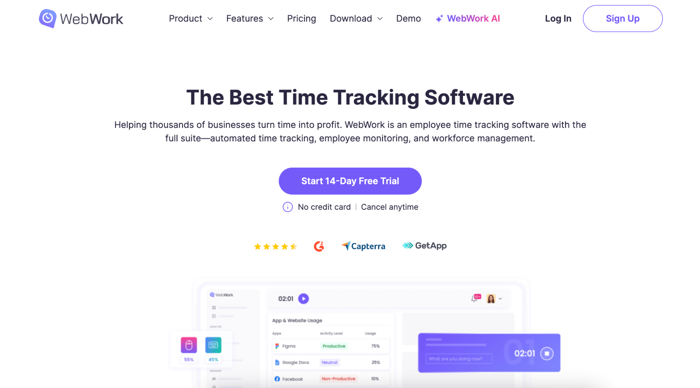 webwork agency time tracking software