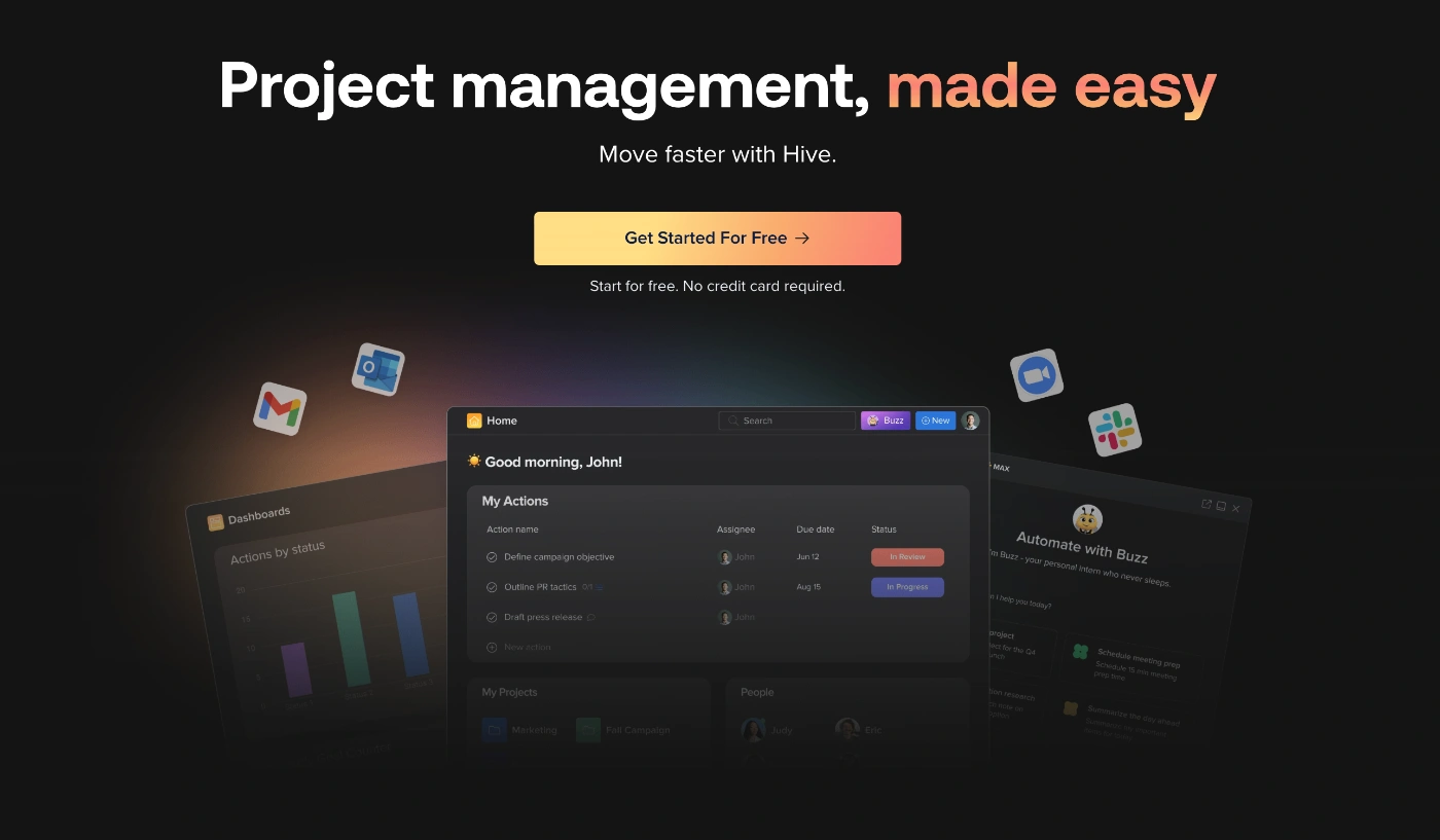hive homepage screenshot