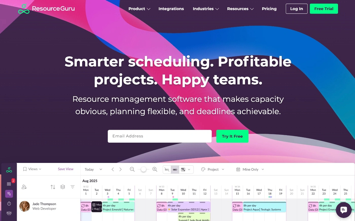 resource guru homepage screenshot