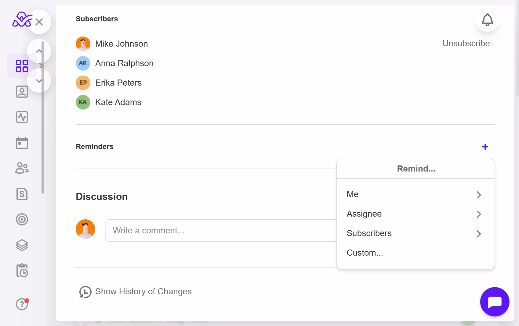 ActiveCollab reminders