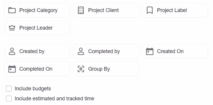 ActiveCollab Projects Report