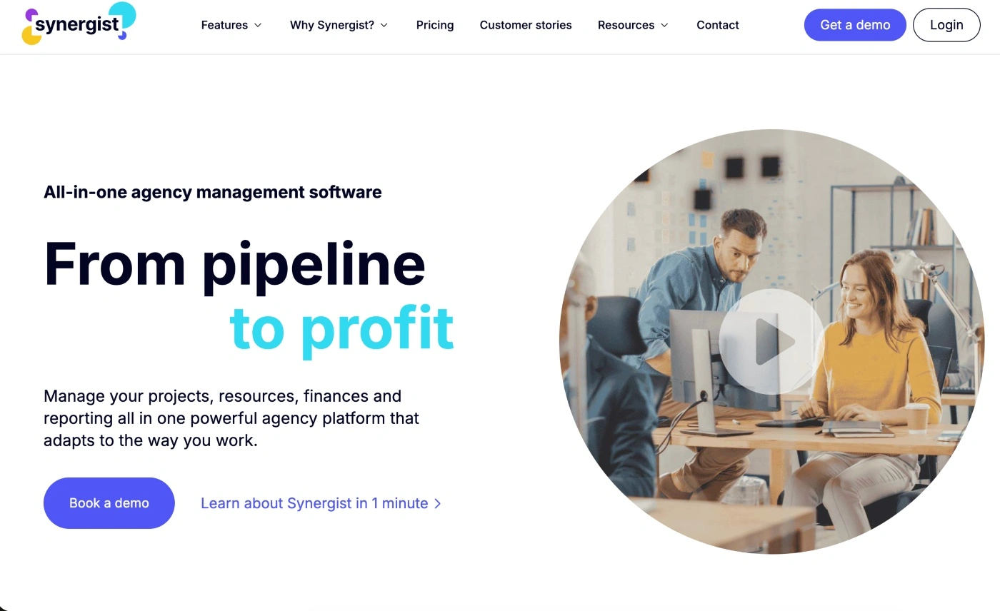 synergist homepage screenshot