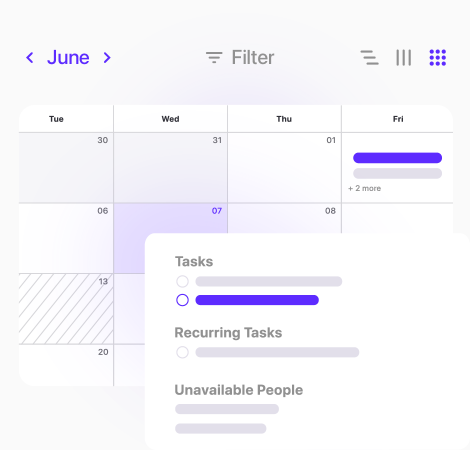 enhanced calendar overview