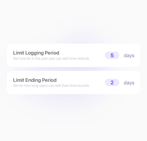 time tracking limits