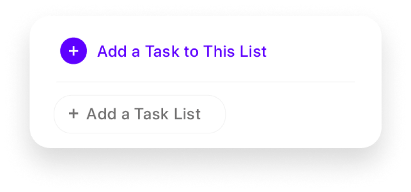 add tasks and organize them in task lists