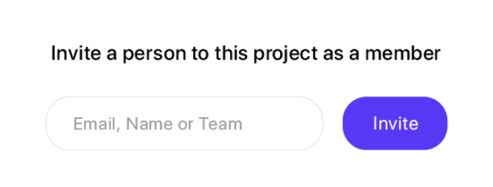 invite your team to the project