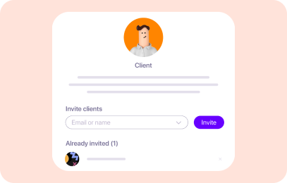 invite clients to projects