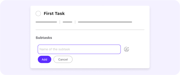 subtasks in ActiveCollab