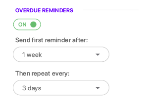 setting reminder for late payments