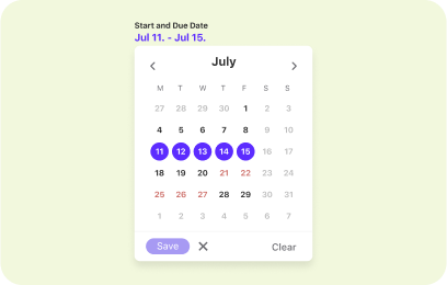 availability date picker